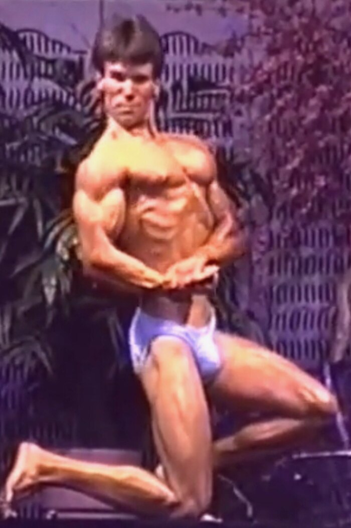 Dr. Dave Waring on the bodybuilding stage